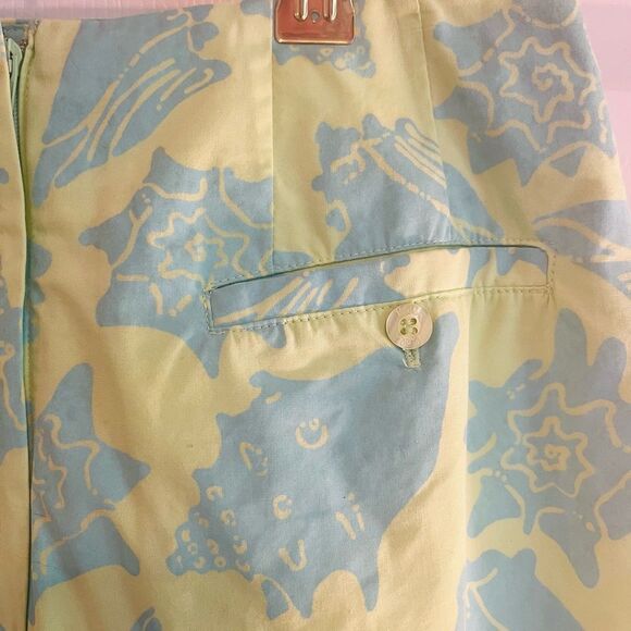 Lilly Pulitzer Green and Blue Mini Pencil Skirt Resort Wear - Picture 6 of 6